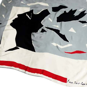 12 LaCroixaucoq antiquites Foulard- Yves Saint Laurent estimation achat