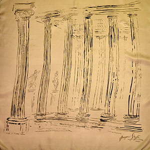 36 LaCroixaucoq antiquites Foulard Jacques Griffe estimation achat