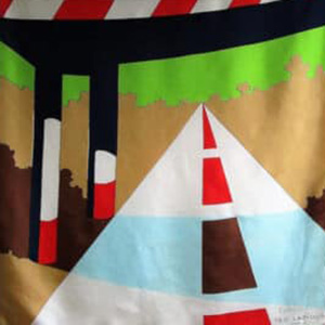51 LaCroixaucoq antiquites Foulard Ted Lapidus estimation achat